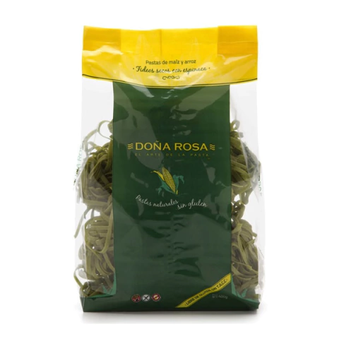 Caseritos con espinaca — fideos sin TACC Doña Rosa