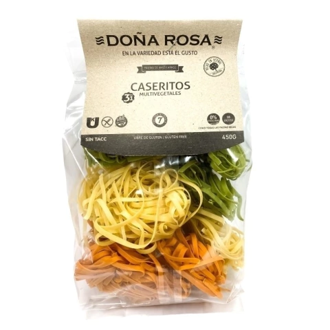 Caseritos multivegetales — fideos sin TACC Doña Rosa